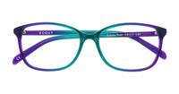 Teal Scout Emma 2 Rectangle Glasses - Flat-lay