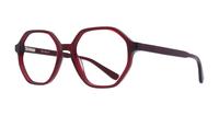 Burgundy Scout Esme Rectangle Glasses - Angle