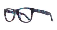 Tortoise / Blue Scout Festival Wayfarer Glasses - Angle