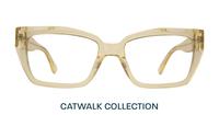 Crystal Yellow Scout Hallie Square Glasses - Front