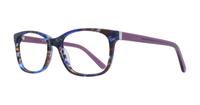 Lilac Blue Scout Hollie Rectangle Glasses - Angle