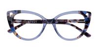 Blue Havana Scout Holly Cat-eye Glasses - Flat-lay