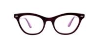 Black/Purple Scout Marilyn Cat-eye Glasses - Front