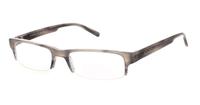 Grey/Horn Stvdio by Jeff Banks Stvdio ST 014 Rectangle Glasses - Angle