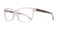 Pink Ted Baker Adelis Rectangle Glasses - Angle