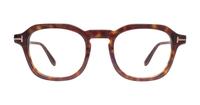 Dark Havana Tom Ford FT5836-B Rectangle Glasses - Front