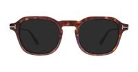 Dark Havana Tom Ford FT5836-B Rectangle Glasses - Sun