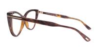 Dark Havana Tom Ford FT5843-B Cat-eye Glasses - Side