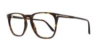 Dark Havana Tom Ford FT5937-B Round Glasses - Angle