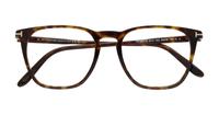 Dark Havana Tom Ford FT5937-B Round Glasses - Flat-lay