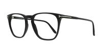 Shiny Black Tom Ford FT5937-B Round Glasses - Angle
