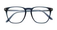 Shiny Blue Tom Ford FT5937-B Round Glasses - Flat-lay