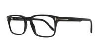 Shiny Black Tom Ford FT5938-B Rectangle Glasses - Angle