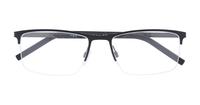 Black/Silver Tommy Hilfiger TH1692-57 Rectangle Glasses - Flat-lay