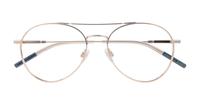 Gold Blue Tommy Jeans TJ0088 Oval Glasses - Flat-lay
