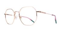 Gold Copper Tommy Jeans TJ0096 Rectangle Glasses - Angle