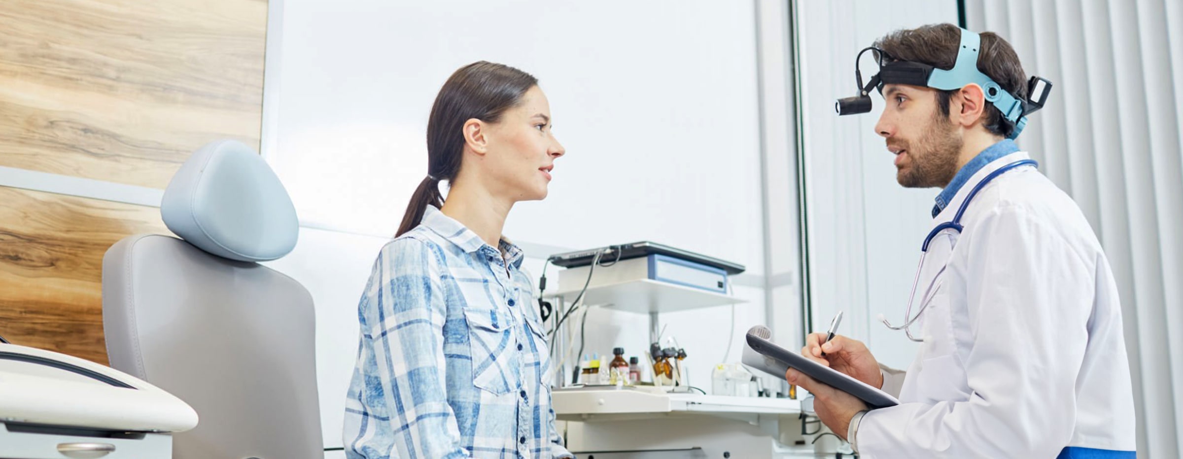 Doctor talking to a patient