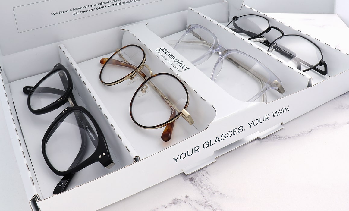 Frames in Glasses Direct home trial box