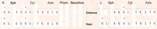 specsavers eye prescription