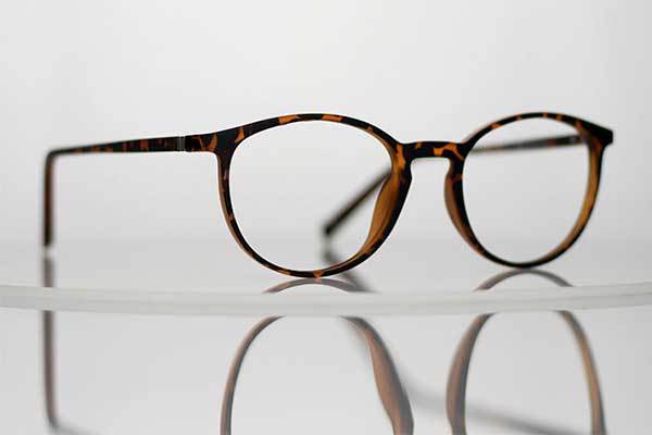 A pair of tortoiseshell glasses