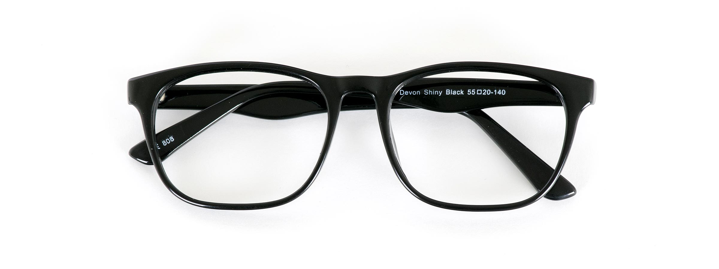 Glasses Direct Devon in shiny black