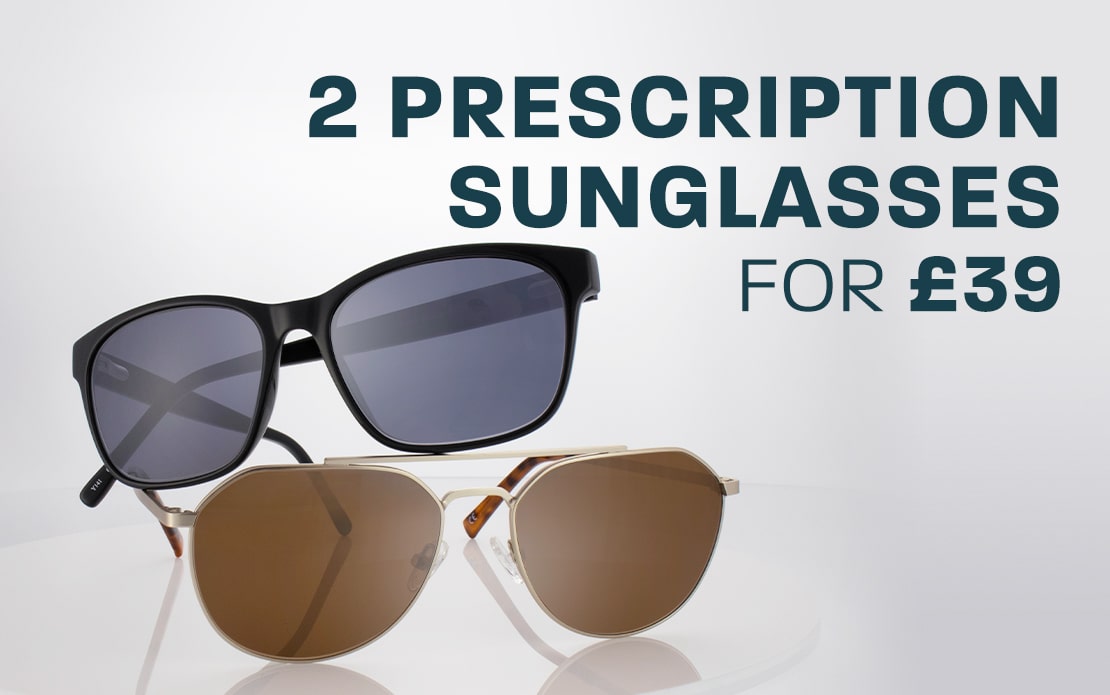 2 prescription sunglasses for £39