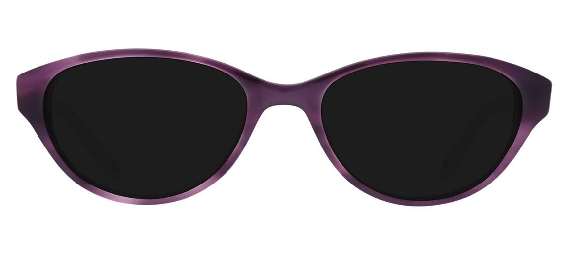 Purple oval sunglasses