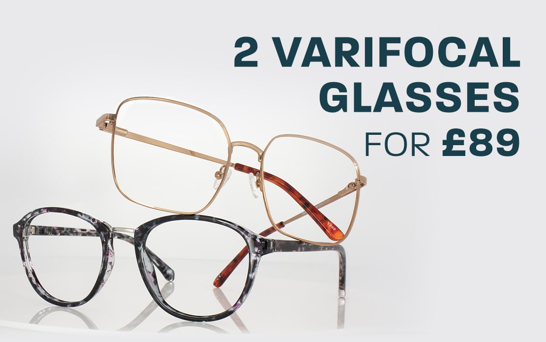 2 varifocal glasses for £89