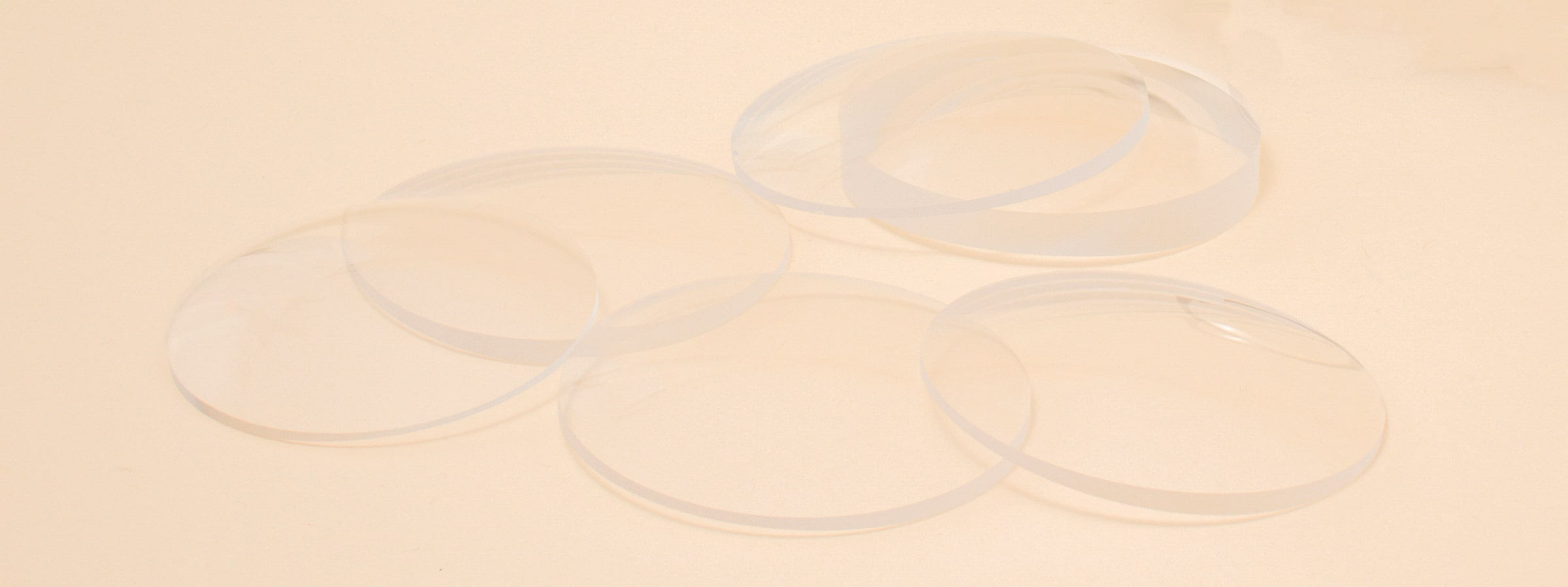 Glasses lenses lying on a table