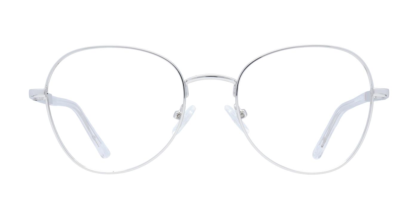 Glasses Direct Aida  - Shiny Silver - Distance, Basic Lenses, No Tints