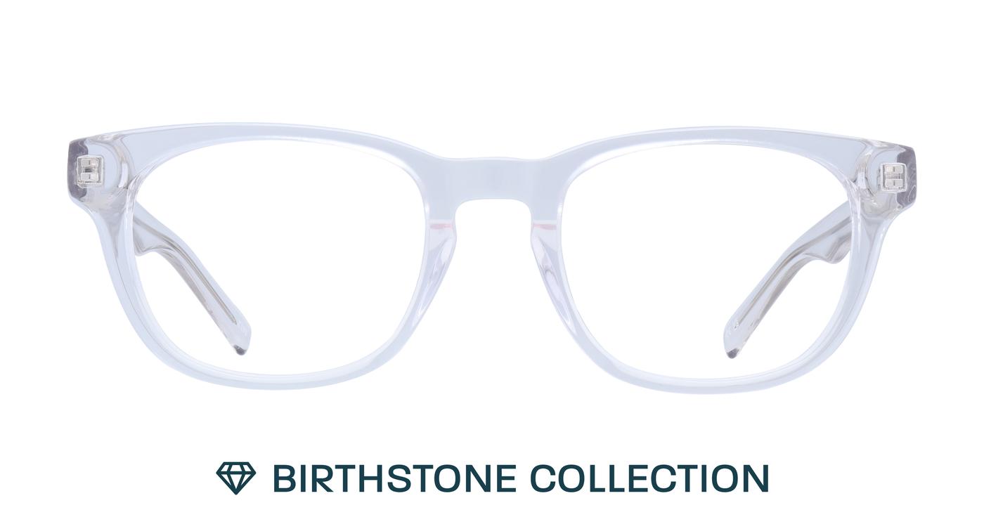 Glasses Direct Andi Birthstone  - Crystal - Distance, Basic Lenses, No Tints