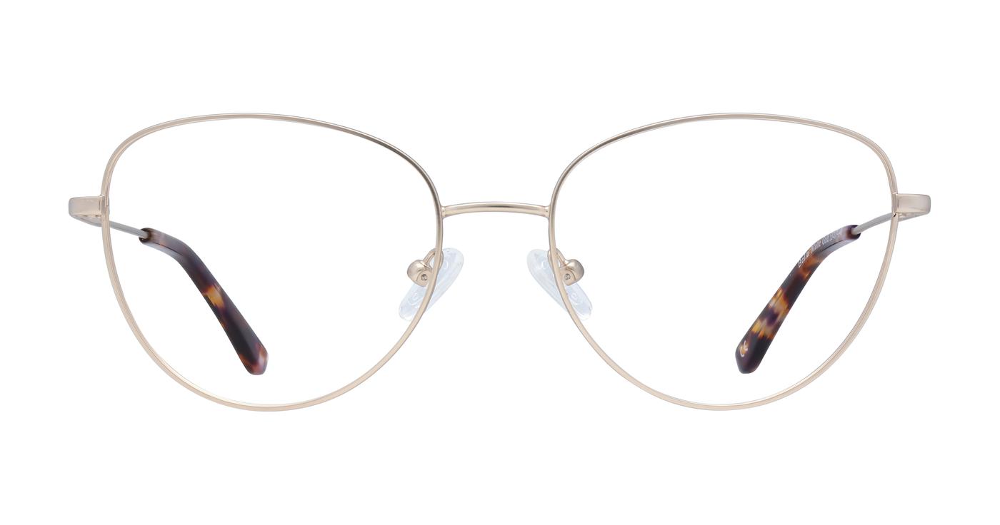 Glasses Direct Bella  - Matte Gold - Distance, Basic Lenses, No Tints