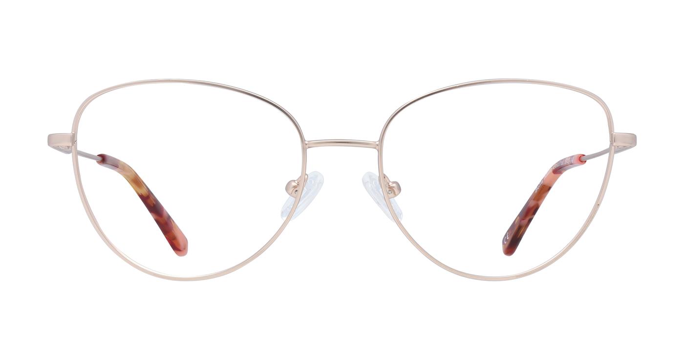 Glasses Direct Bella  - Matte Gold/Pink - Distance, Basic Lenses, No Tints