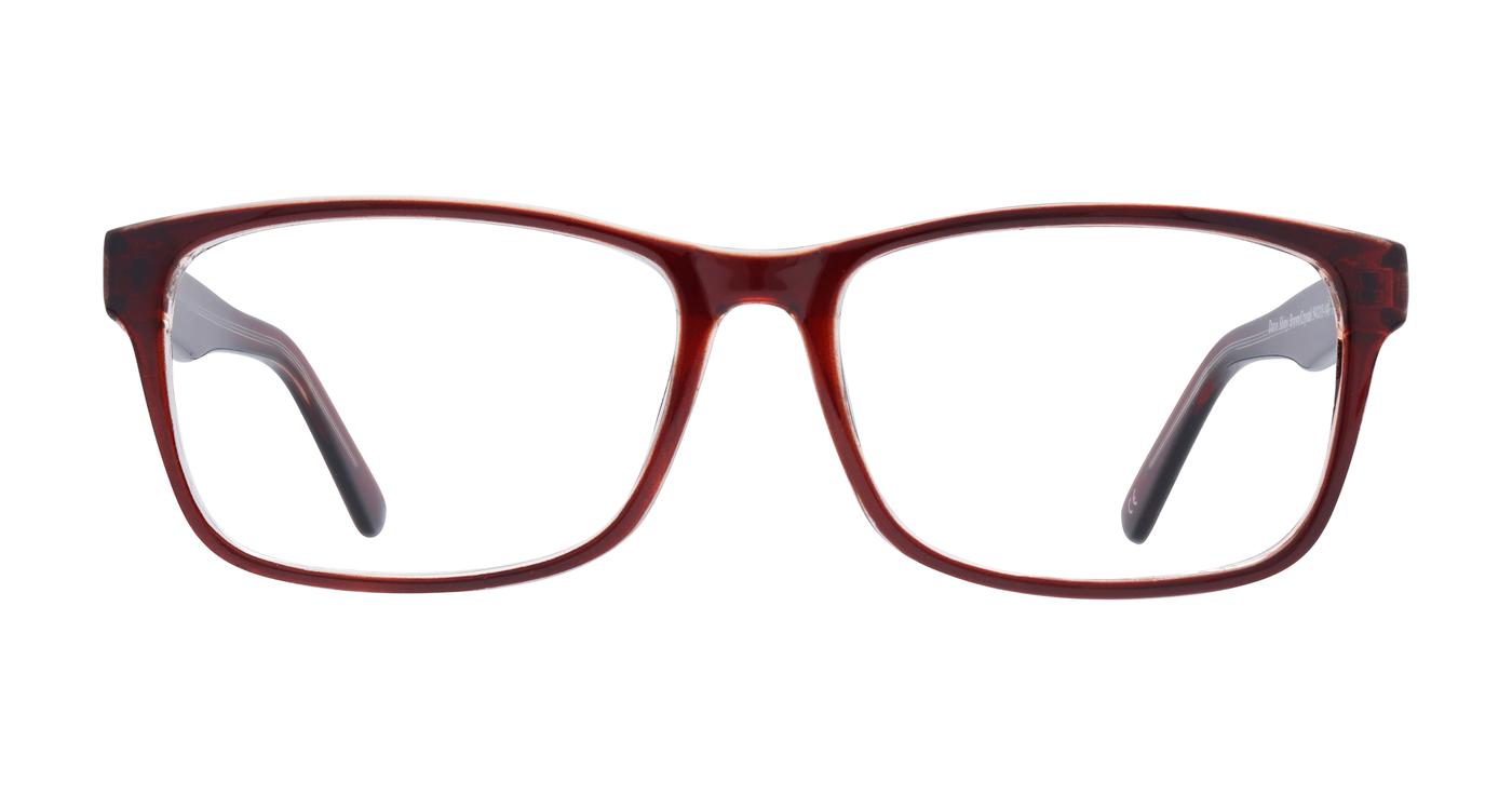 Glasses Direct Dario  - Shiny Brown/Crystal - Distance, Basic Lenses, No Tints