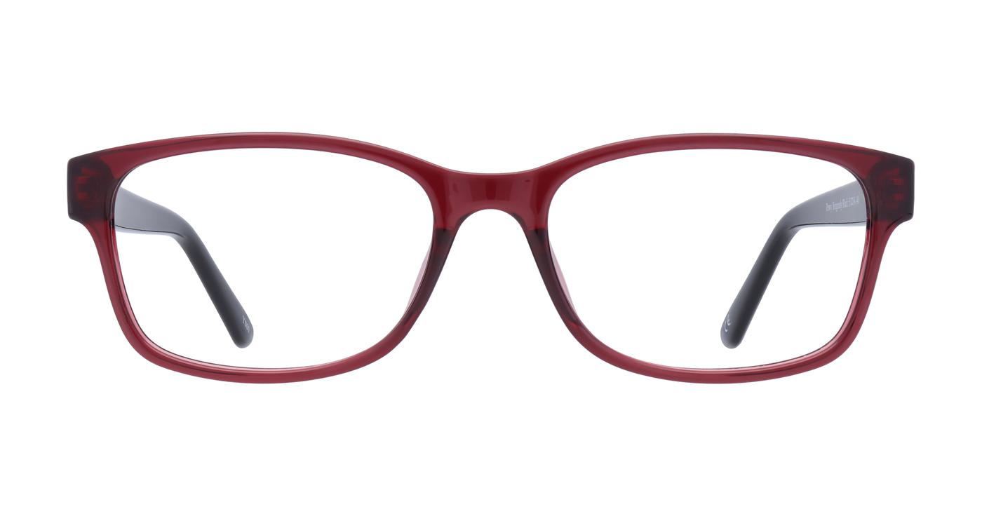 Glasses Direct Dewy  - Burgundy/Black - Distance, Basic Lenses, No Tints