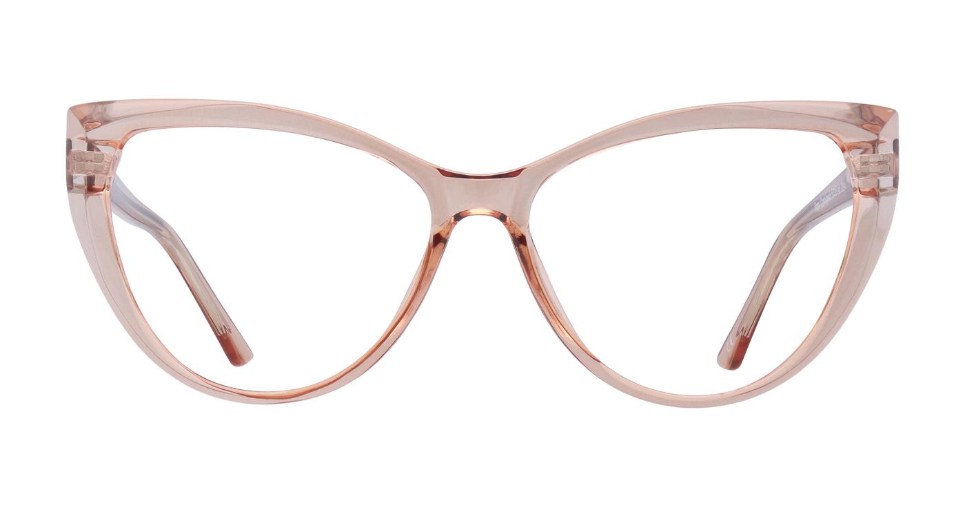Glasses Direct Freya  - Crystal/ Peach - Distance, Basic Lenses, No Tints