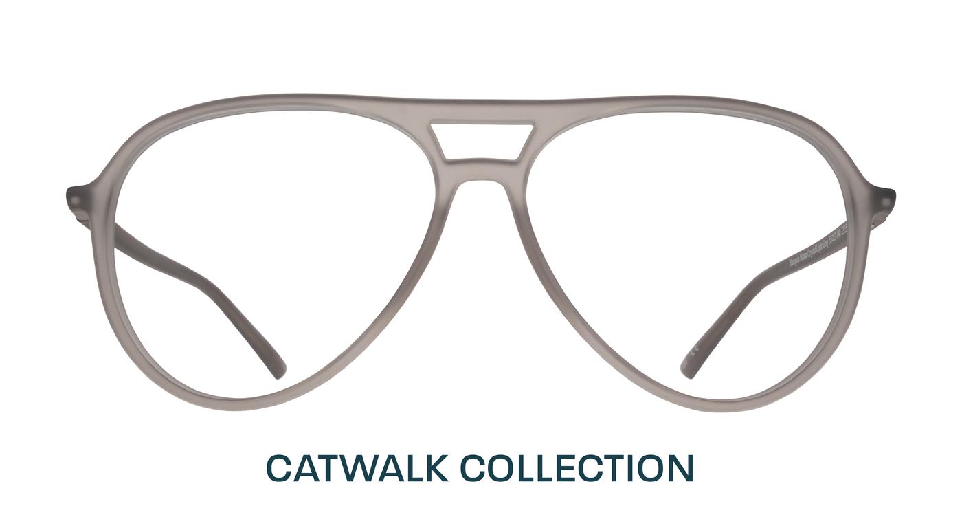 Glasses Direct Harquin  - Matte Crystal Light Grey - Distance, Basic Lenses, No Tints
