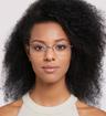 Lilac Aspire Arielle Rectangle Glasses - Modelled by a female