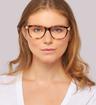 Havana Aspire Evelyn Rectangle Glasses - Modelled by a female