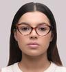 Havana Aspire Harriet Cat-eye Glasses - Modelled by a female