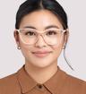 Rose Chloe CE2729 Round Glasses - Modelled by a female