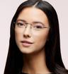 Silver Dolce & Gabbana DG1352 Round Glasses - Modelled by a female