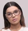 Leo Brown / Black Dolce & Gabbana DG3360 Cat-eye Glasses - Modelled by a female