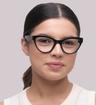 Black Dolce & Gabbana DG3372 Round Glasses - Modelled by a female