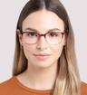 Gradient Havana Glasses Direct Ashlyn Rectangle Glasses - Modelled by a female