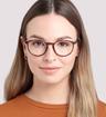 Matte Demi Glasses Direct Boston Round Glasses - Modelled by a female