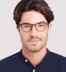Matte Demi Glasses Direct Boston Round Glasses - Modelled by a male