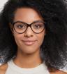 Black Grey Glasses Direct Chloe Cat-eye Glasses - Modelled by a female