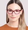 Purple Glasses Direct Clara Cat-eye Glasses - Modelled by a female
