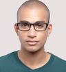Matt Black Glasses Direct Clark Rectangle Glasses - Modelled by a male